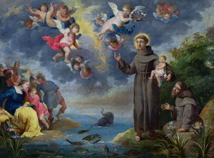 Saint Antoine de Padoue prêchant aux poissons